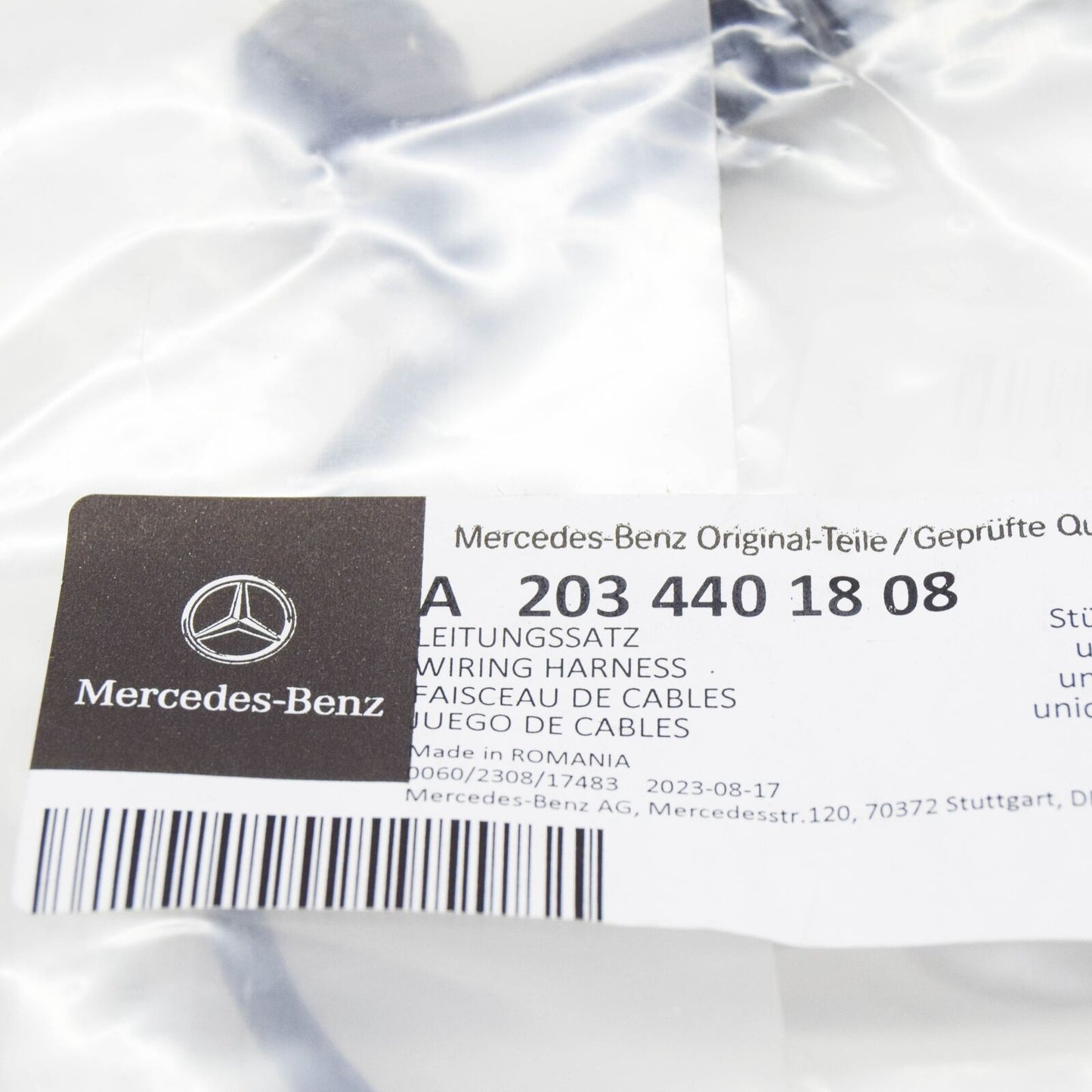 NEW MERCEDES-BENZ C W203 AUX INPUT WIRING HARNESS A2034401808 A203440180864