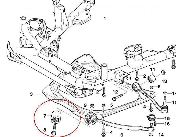 NEW BMW X5 E53 3.0D 155KW FRONT CONTROL ARM BUSHING 31126769715 ORIGINAL