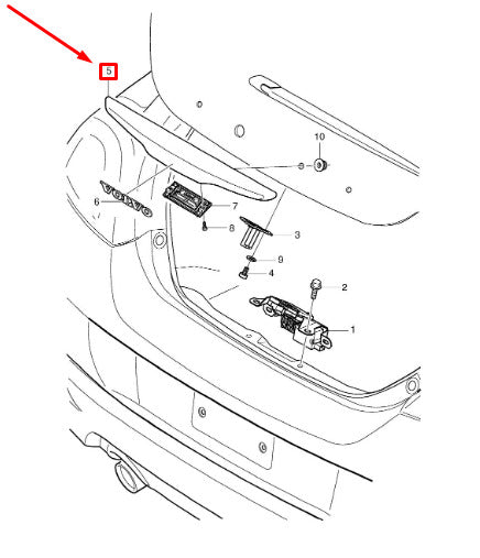 Genuine Volvo C30 Tailgate Handle 31218231 Original