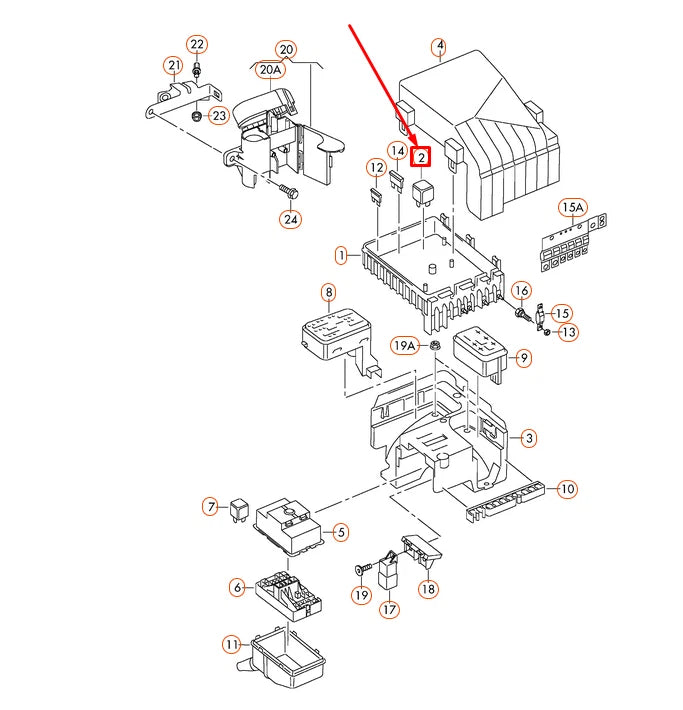 NEW VW GOLF MK5 CURRENT MEASUREMENT RELAY LOCATION/CODE SENSOR 03C906207