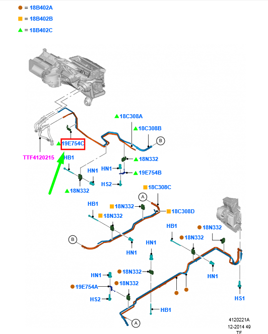 new ford transit custom mk1 auxiliary heater hose bracket 1894607 original