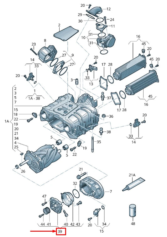 NEW AUDI Q7 4M COMPRESSOR MAGNETIC COUPLING 06E145105S ORIGINAL