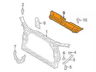 NEW AUDI A4 B8 FRONT ENGINE SLAM PANEL TOP COVER 8K0807081D9B9 2014 ORIGINAL