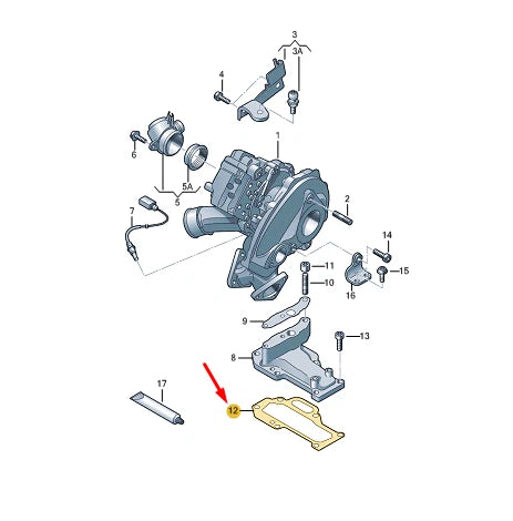 NEW VW TOUAREG 7P MK2 TURBO SUPPORT SEAL 059103147F ORIGINAL