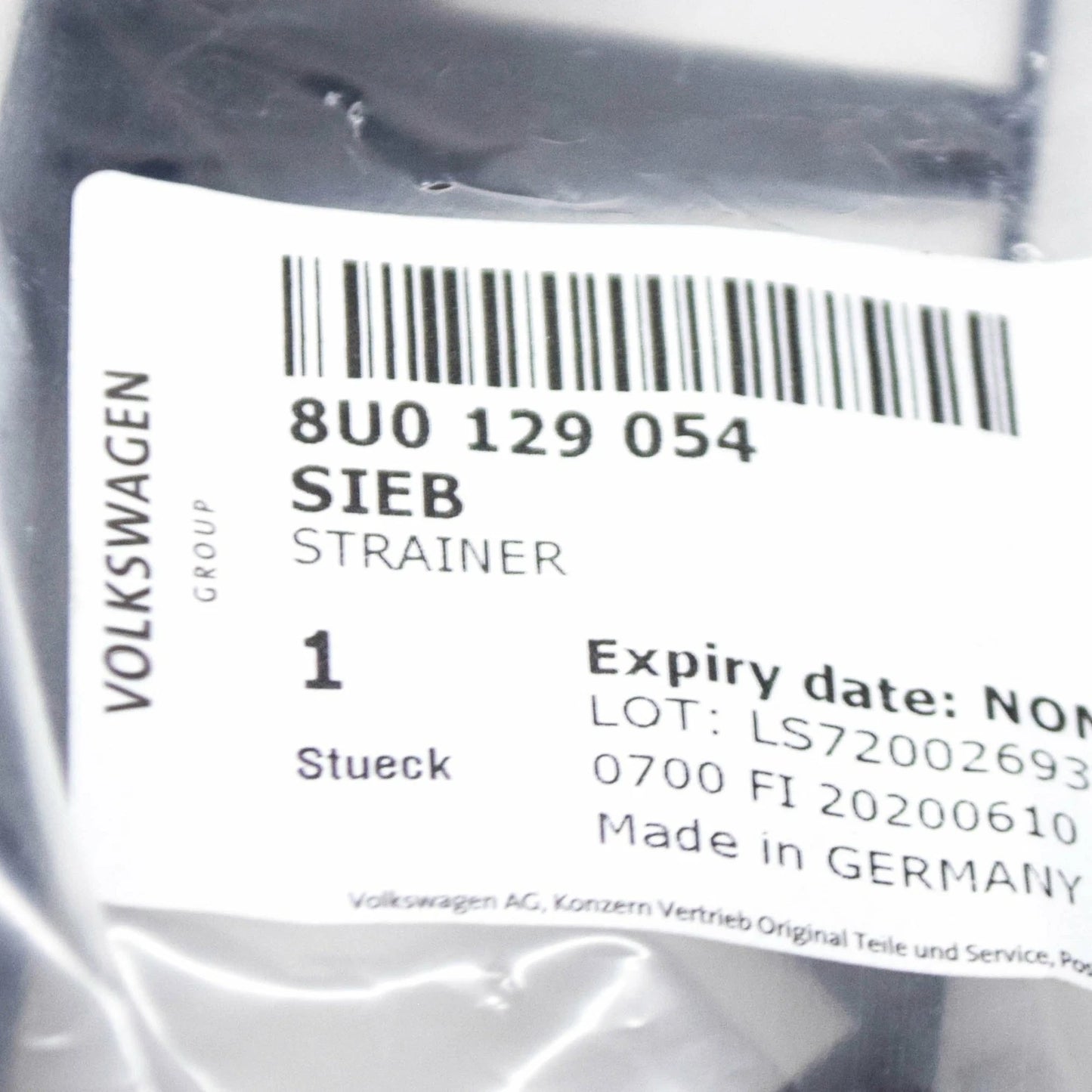 NEW AUDI Q3 8U STRAINER 8U0129054 ORIGINAL