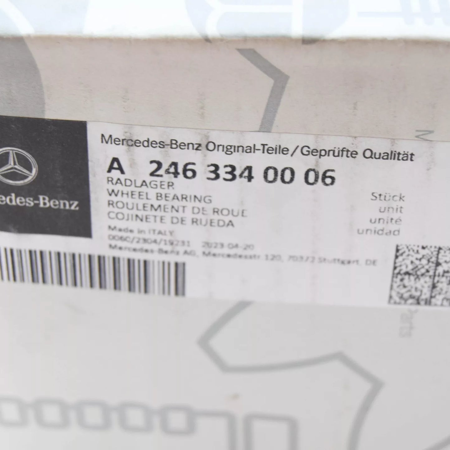 NEW MERCEDES-BENZ B W246 REAR LEFT WHEEL BEARING A2463340006 ORIGINAL