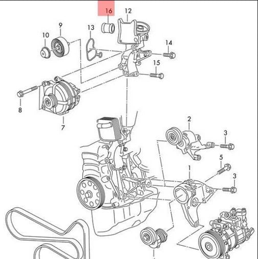 NEW AUDI A1 A1 A3 POLO CADDY BEETLE TOURAN GOLF BUSH 03F121215 ORIGINAL