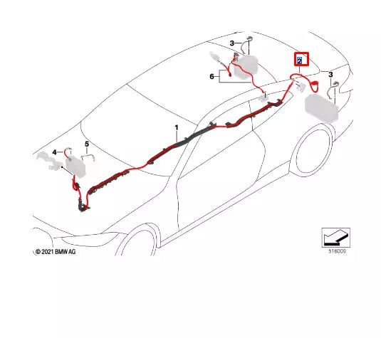 NEW BMW 4 COUPE G23 M4 G83 POSITIVE BATTERY CABLE 61125A69309 ORIGINAL