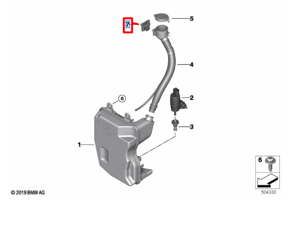 new bmw 1 f40 windshield cleaning adapter 61667478085 original