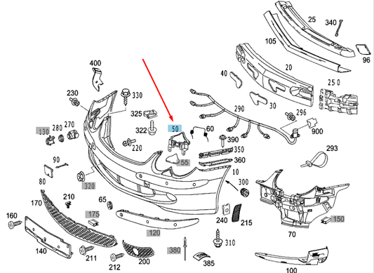 new mb sl r230 right side headlight washer cover cap a23088008059999 original