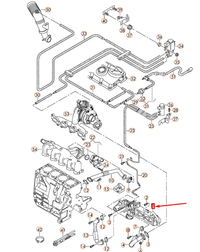 NEW AUDI A1 8X EXHAUST GAS RECUPERATION COOLER 03L131512DP ORIGINAL
