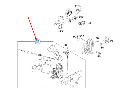 NEW MERCEDES-BENZ A W169 FRONT RIGHT DOOR LOCK LHD A1697204235 ORIGINAL