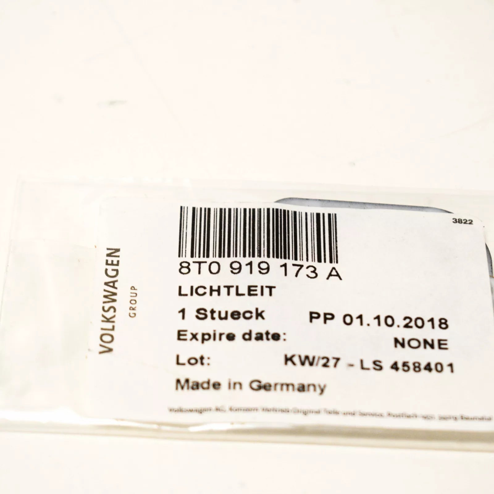 NEW AUDI A1 8X FRONT DOOR TRIM PANEL LIGHT OPTIC FIBRE 8T0919173A