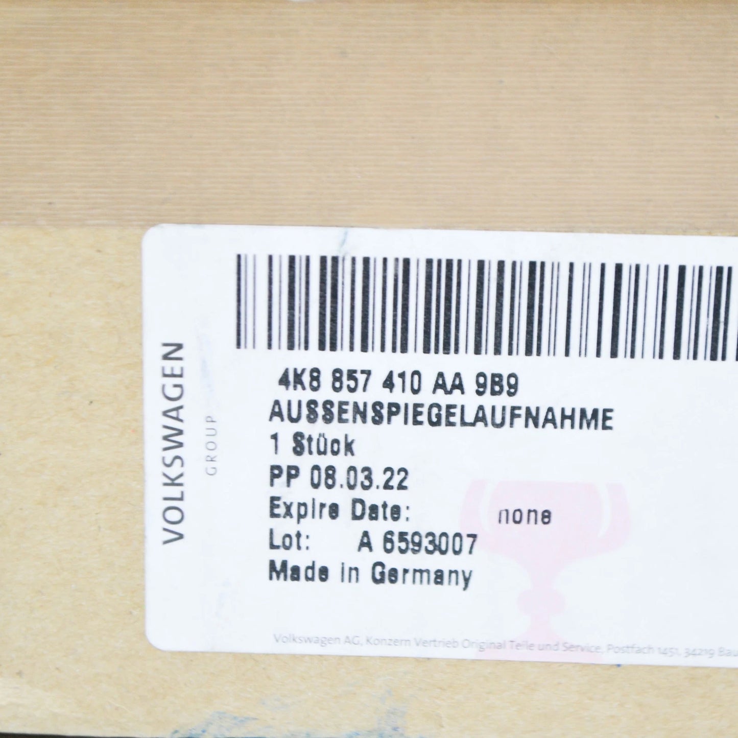 NEW AUDI A7 SPORTBACK 4K RIGHT SIDE DOOR WING MIRROR BASE 4K8857410AA9B9