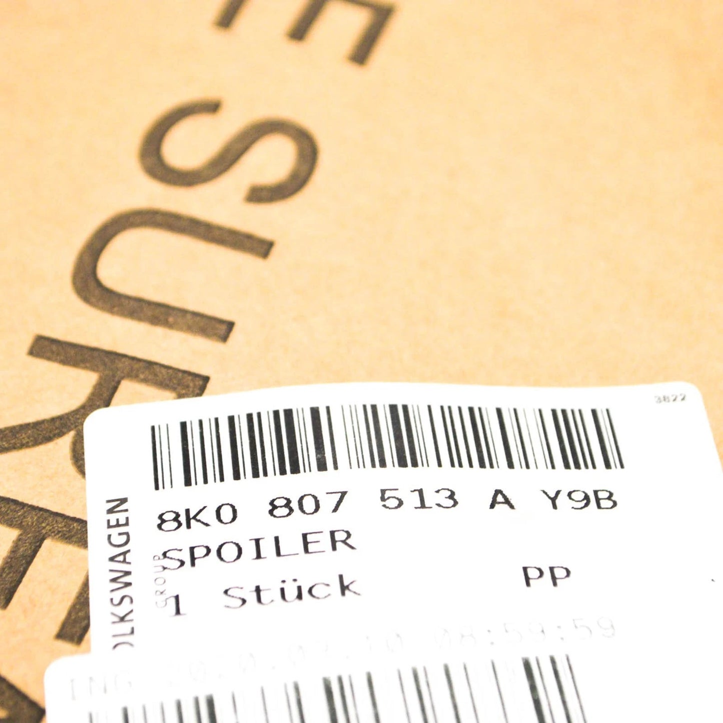 NEW AUDI A4 B8 FRONT LOWER LIP SPOILER 8K0807513AY9B ORIGINAL