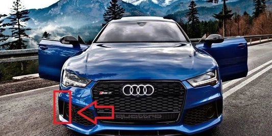 AUDI RS7 RIGHT FRONT BUMPER GRILL TRIM COVER BLACK 4G8807796T94 14-17 NEW