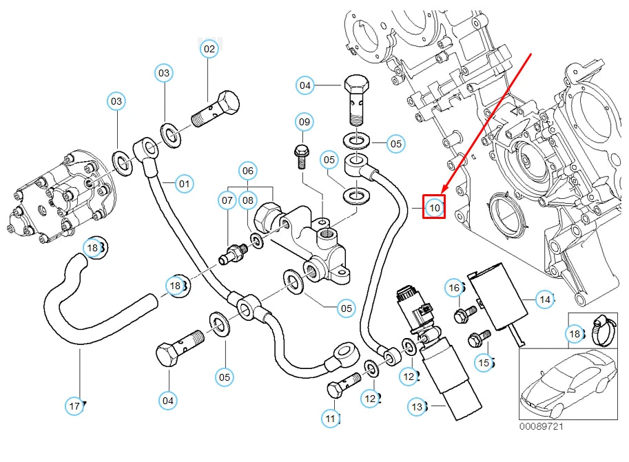 NEW BMW M5 E39 CONNECTING LINE 11367832174 7832174 ORIGINAL