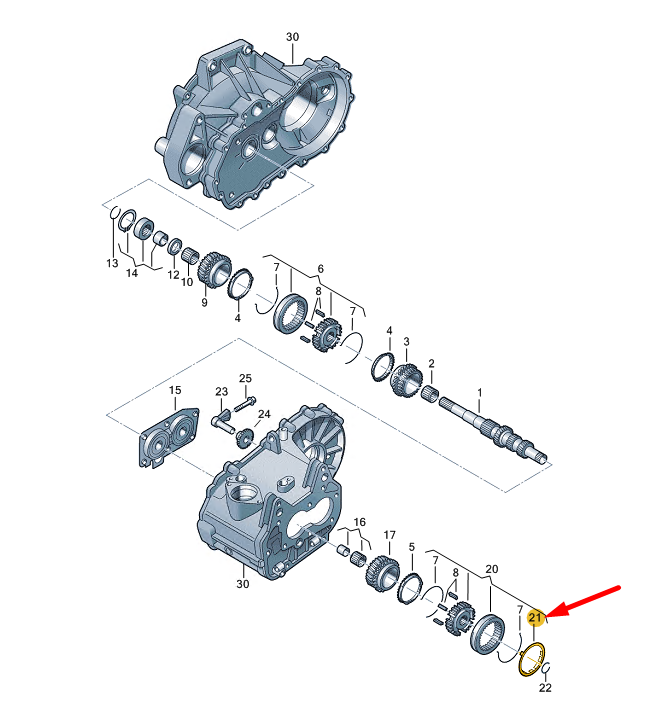 new audi a3 8v synchronizer hub stop sing 020311331b original