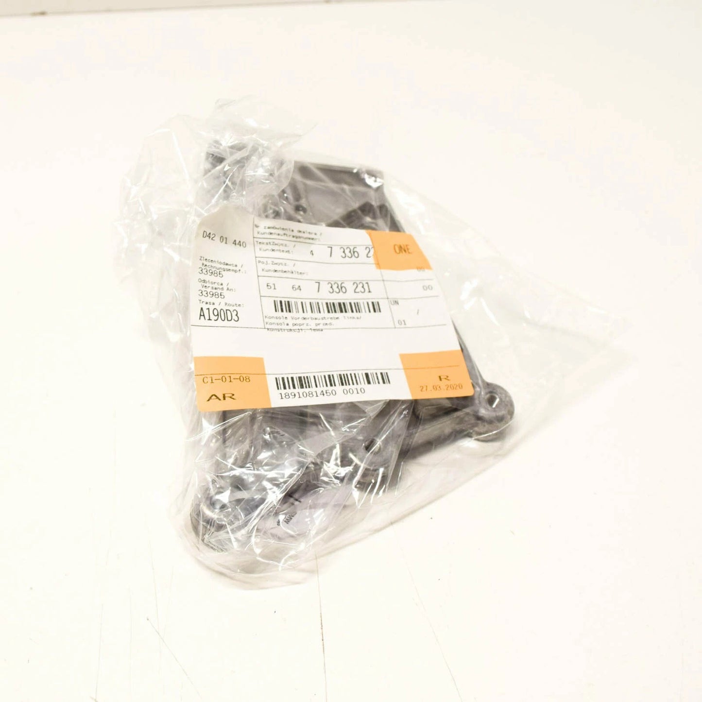 NEW BMW I8 I12 FRONT LEFT HEADLIGHT BRACE BRACKET 51647336231 ORIGINAL