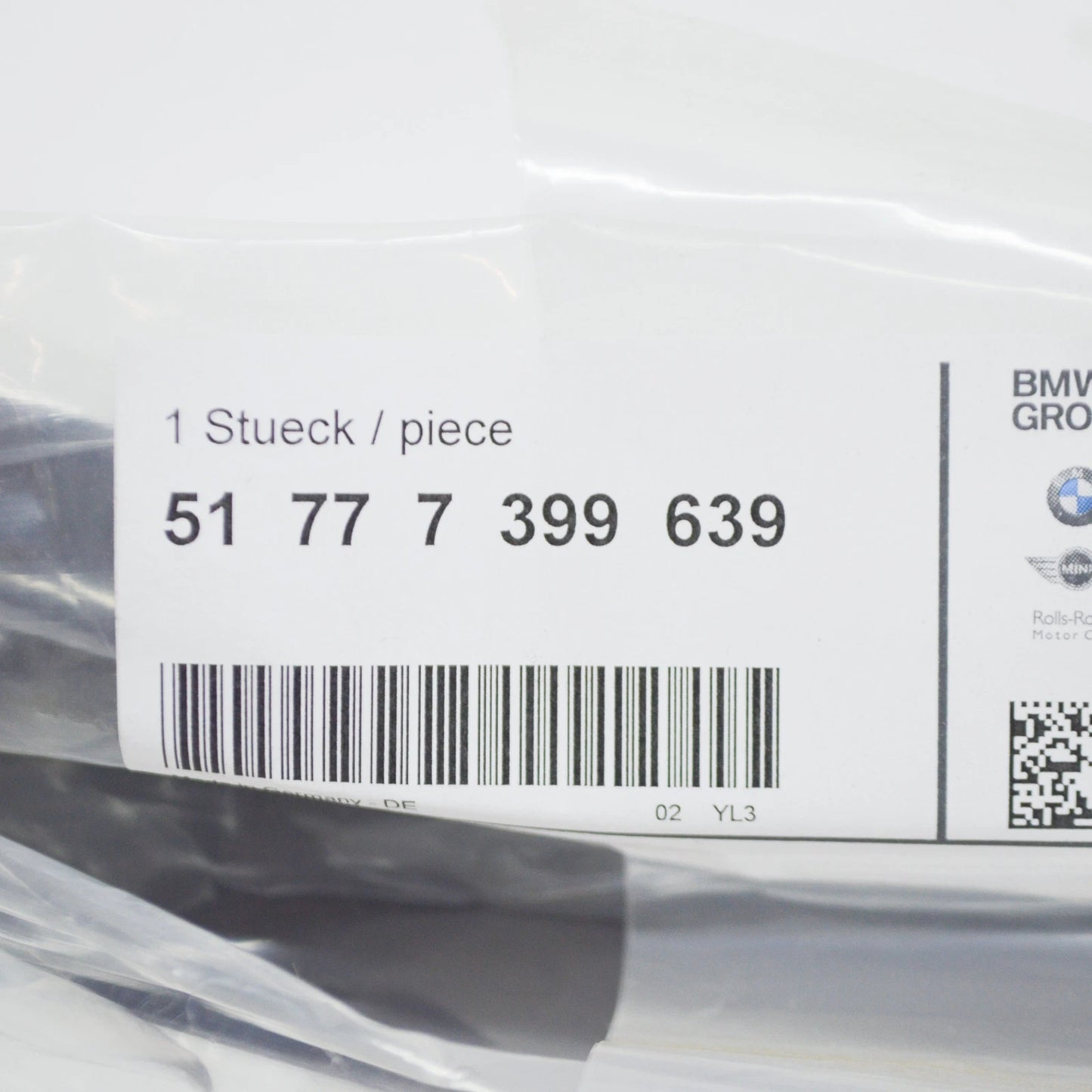 NEW BMW I8 I12 COVER DOOR SILL LEFT EDGE PROTECTION 51777399639 7399639 ORIGINAL