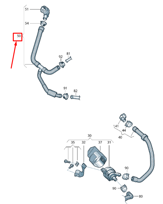 new vw sharan 7n coolant hose with quick release coupling 7n0122073aq original