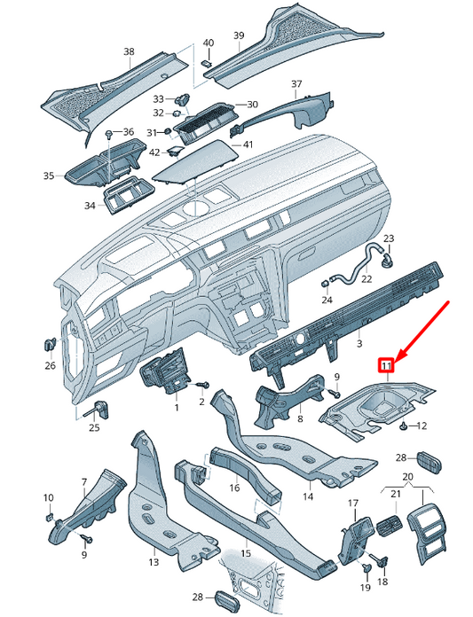 NEW VOLKSWAGEN ARTEON 3H7 DASHBOARD GLOVE BOX COVER RHD 3G2819593B ORIGINAL