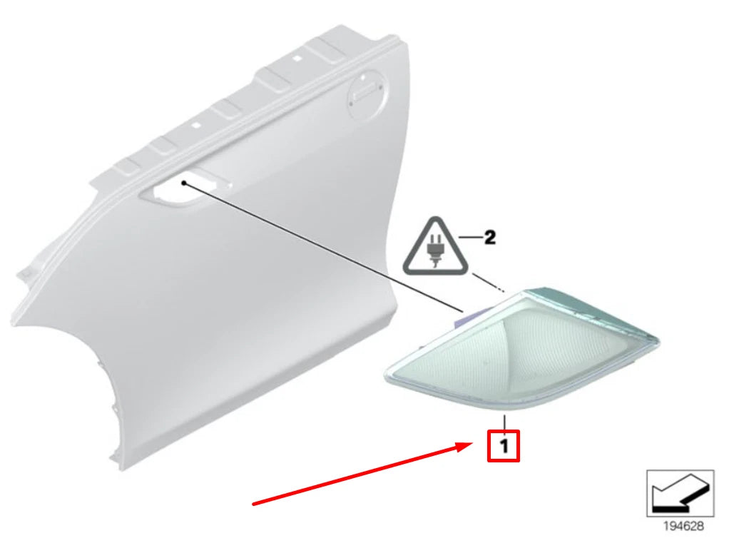 NEW BMW Z4 E89 LEFT ADDITIONAL TURN INDICATOR LAMP 63137191759 7191759 ORIGINAL