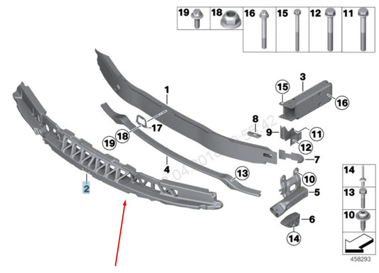 NEW BMW 3 F30 FRONT BUMPER FOAM 51117255364 7255364 2015 ORIGINAL