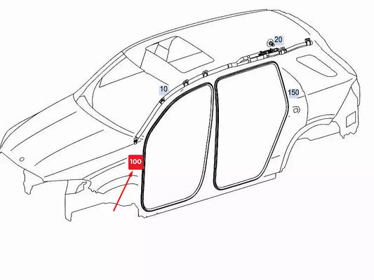 NEW MERCEDES-BENZ GLE W167 FRONT DOOR EDGE GUARD A1676971800 ORIGINAL