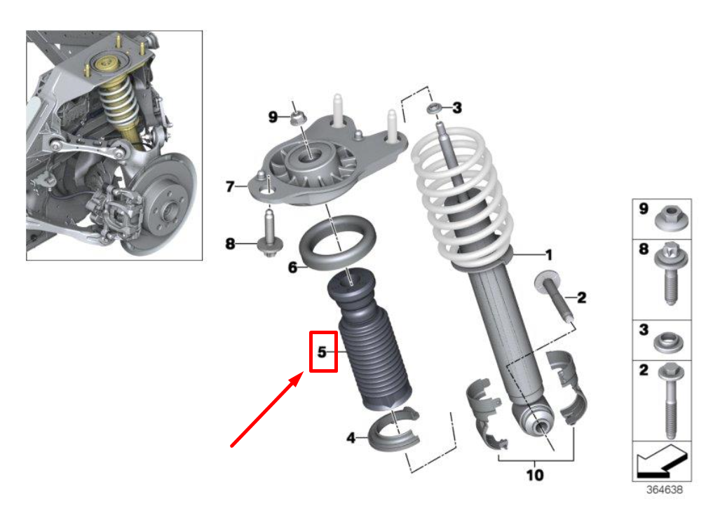 new bmw i3 i01 rear auxiliary damper 6863322 33536863322 original