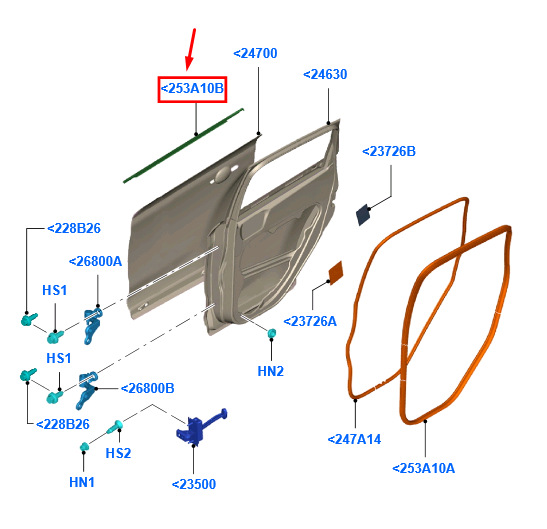 new ford kuga mk1 c394 front right door window trim strip 1590644 original
