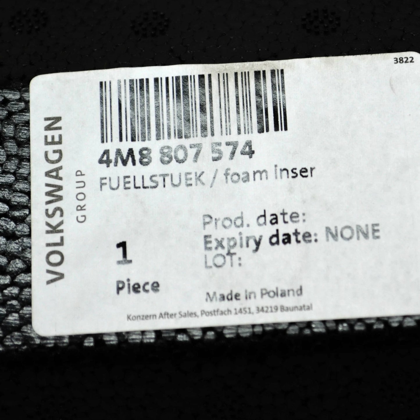 NEW AUDI Q8 BUMPER BUMPER IMPACT ABSORBER FOAM RIGHT 4M8807574