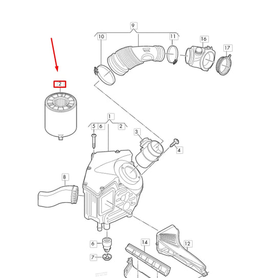 NEW AUDI A4 B9 AIR FILTER ELEMENT 8W0133843