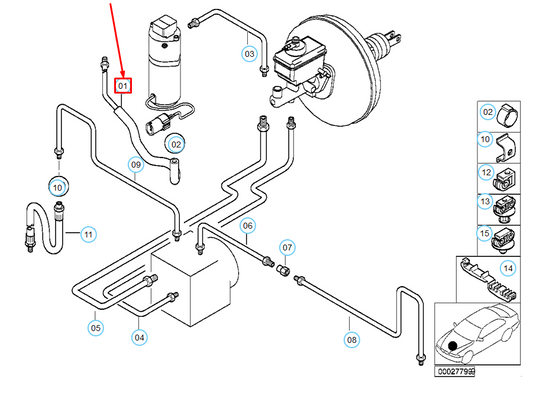 new bmw 5 e39 front pipeline with preformed hose 34501165290 1165290 original
