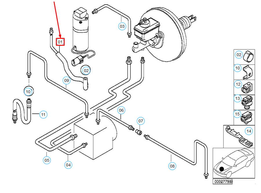 new bmw 5 e39 front pipeline with preformed hose 34501165290 1165290 original
