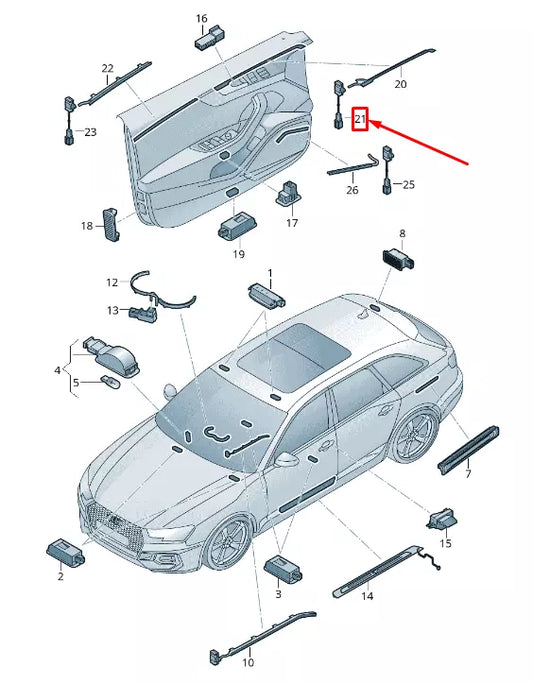 NEW AUDI A4 AVANT B9 REAR DOOR LED MODULE 8W0947355AA ORIGINAL