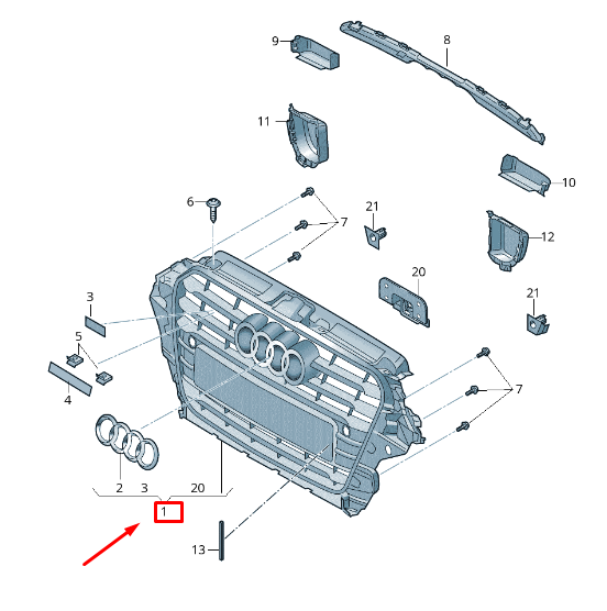 new audi a3 sportback 8v radiator grille 8v3853651l 1rr 8v3853651l1rr original