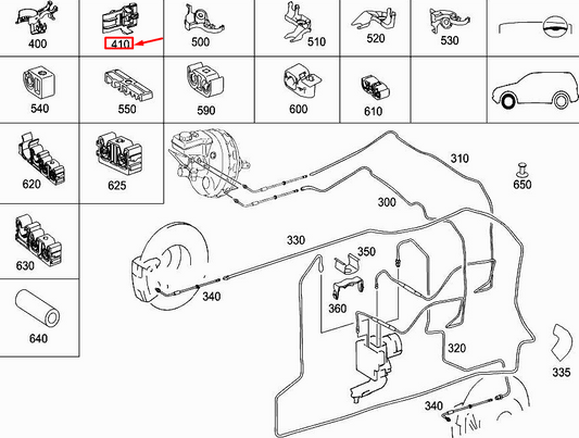 new mercedes-benz r w251 brake line bracket a1644210394 original
