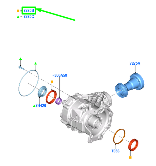new ford kuga mk2 c520 transfer drive input seal kit 5161442 original
