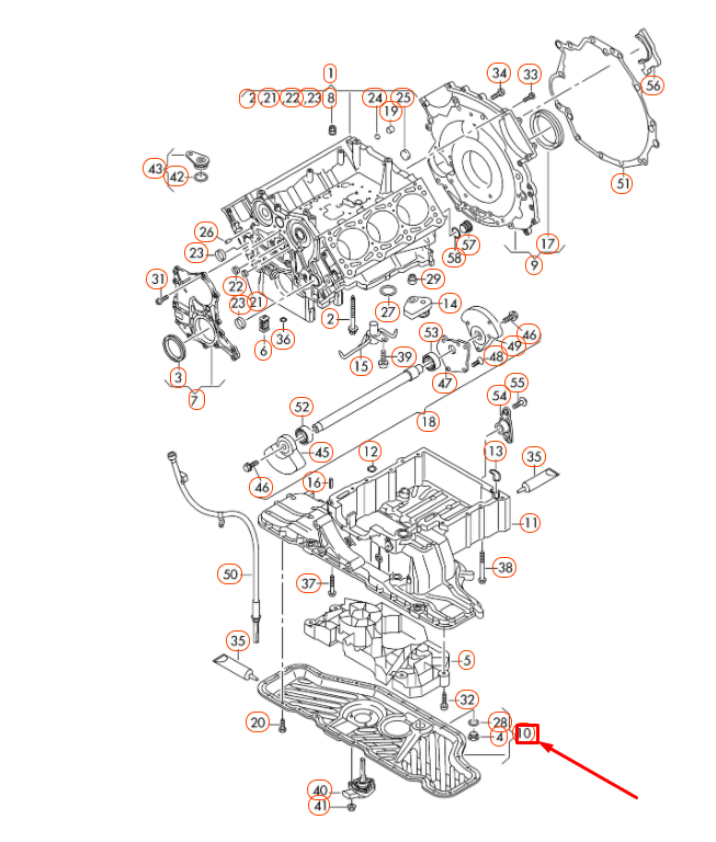 new audi q7 4l engine lower part oil sump 059103602f original