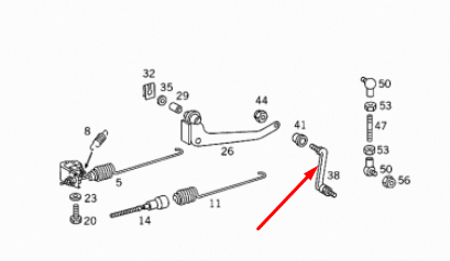 NEW MB SALOON W123 REAR SWAY BAR STABILIZER TIE ROD A1233200989 ORIGINAL
