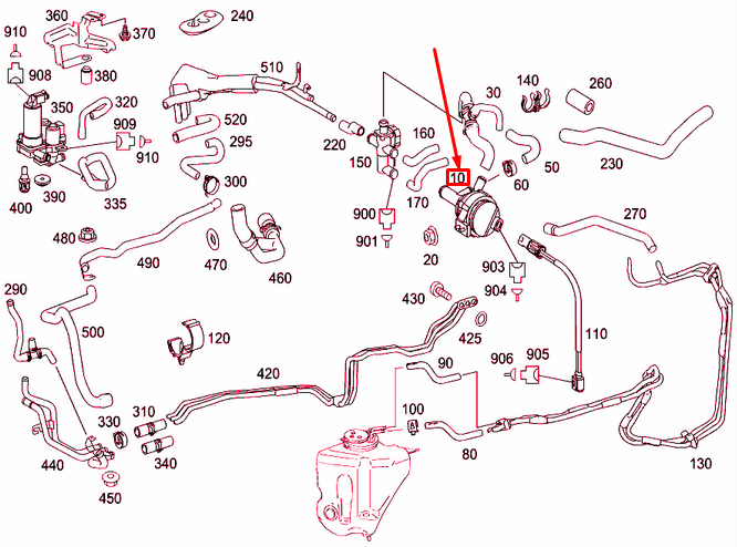 NEW MERCEEDES-BENZ S W221 AUXILIARY COOLANT PUMP A2218350064 ORIGINAL