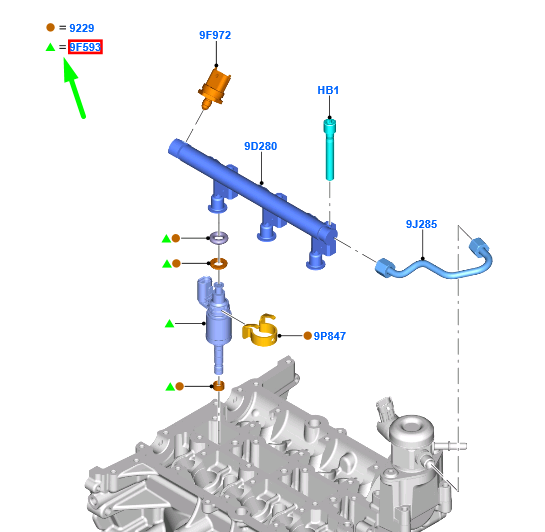 new ford b-max b232 fuel injector 2117946 dm5g-9f593-ac original