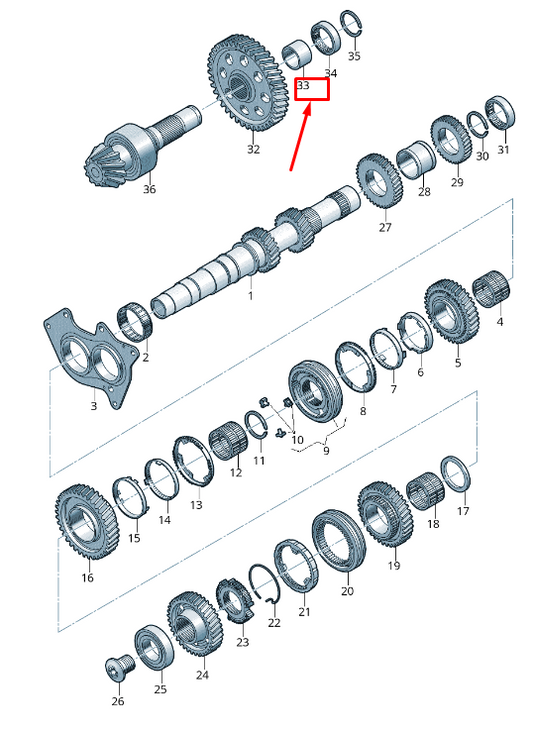 NEW AUDI Q5 FY GEARBOX INNER RING 0CS311126A ORIGINAL