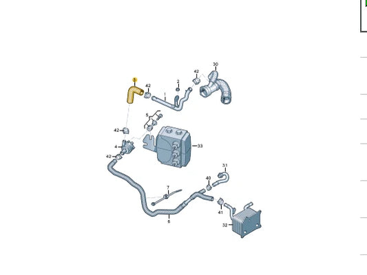 NEW AUDI RS5 CABRIO 8F ENGINE COOLING HOSE 8F0121049 ORIGINAL