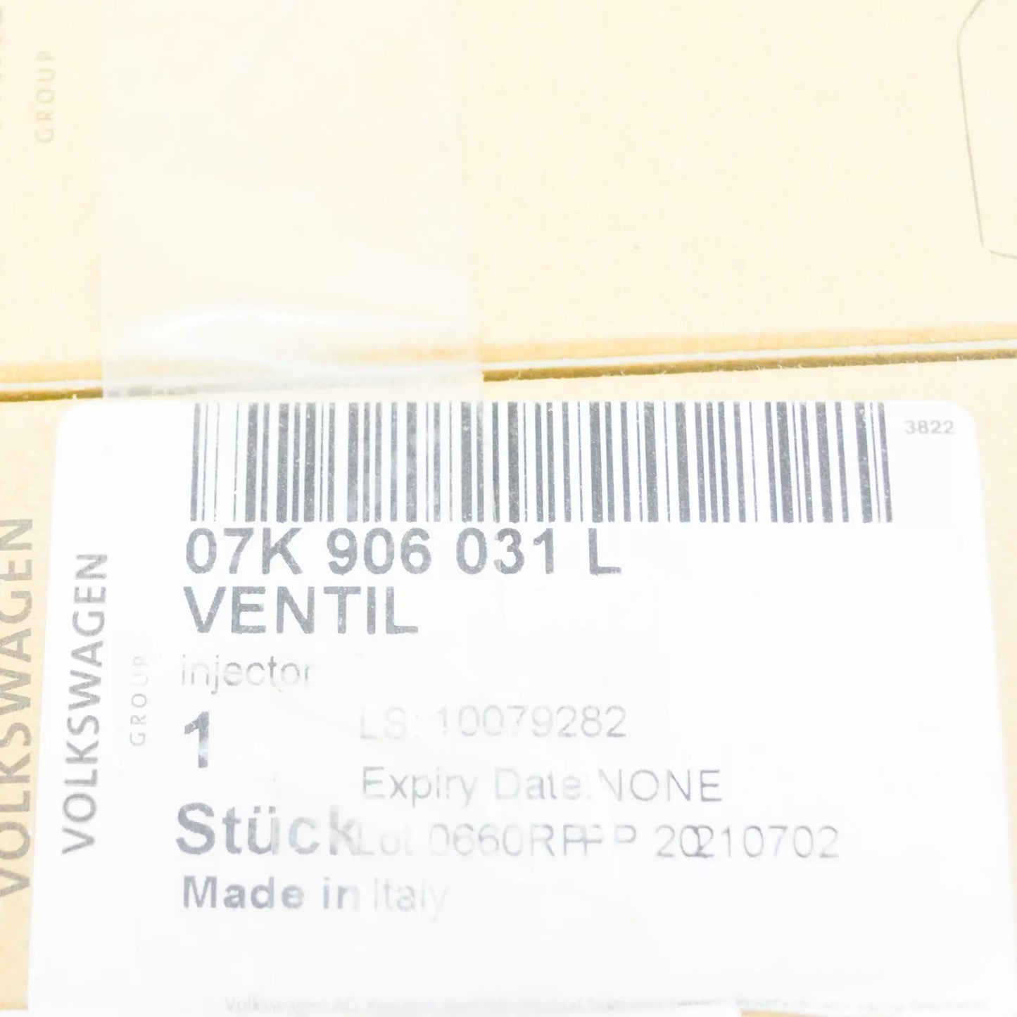 NEW AUDI RS3 8V FUEL INJECTION VALVE 07K906031L ORIGINAL