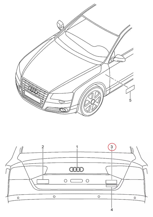 AUDI A6 ALLROAD A6/S6 A7 REAR TRUNK EMBLEM "50 TDI" 4G0853744E2ZZ NEW
