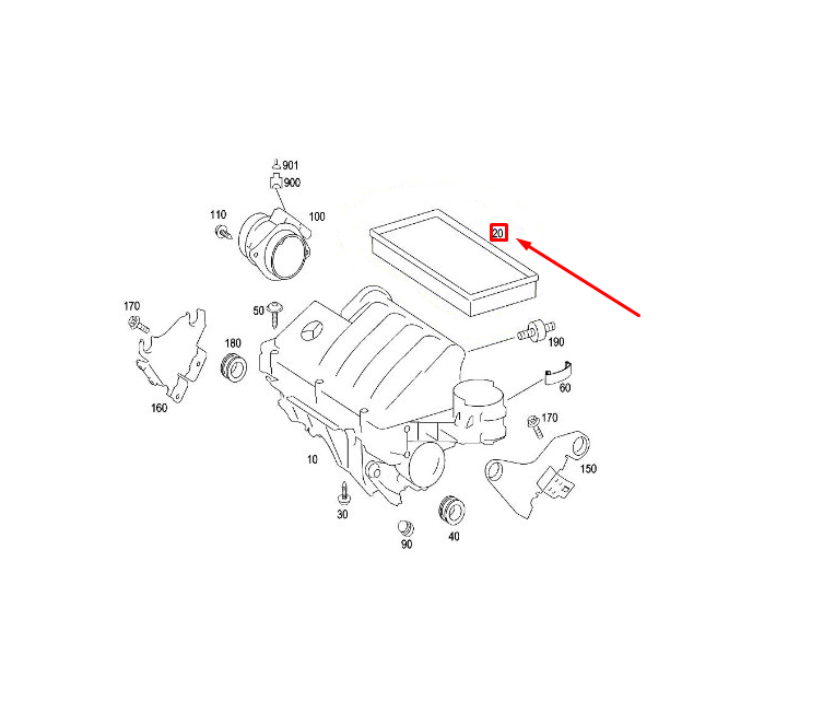 new audi q7 4l air filter 7l0129620a original