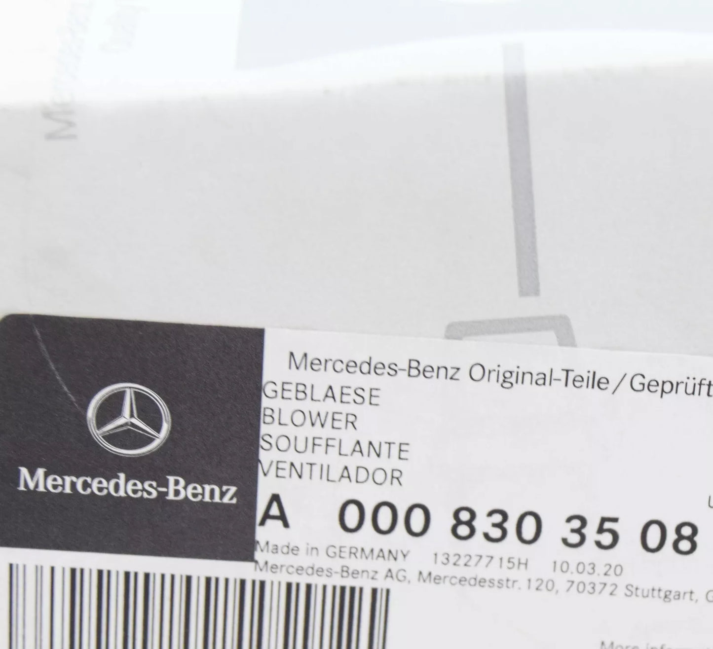 NEW MERCEDES-BENZ G W461 HEATER BLOWER FAN MOTOR A0008303508 ORIGINAL