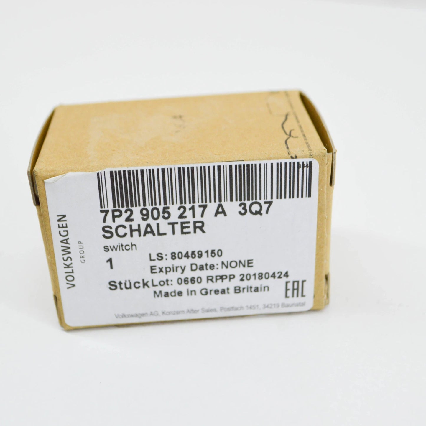 NEW VOLKSWAGEN TOUAREG 7P START/STOP SWITCH RHD 7P2905217A3Q7 ORIGINAL